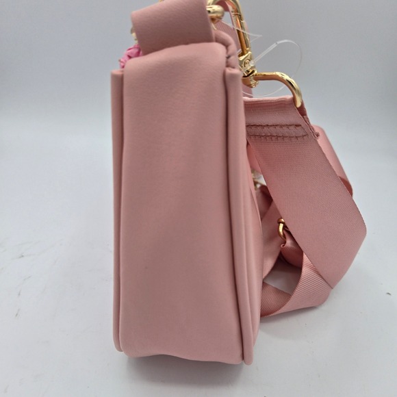 Bebe Pink Woven Crossbody Bag with Detachable Coin Purse Shoulder Bag NEW W/TAGS - Picture 5 of 14